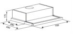 Bản vẽ kích thước Máy hút mùi CANZY CZ 517B 70cm âm tủ