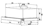 Bản vẽ kích thước Máy hút mùi CANZY CZ 70WRH 70cm âm tủ