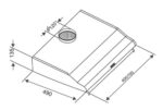 Bản vẽ kích thước Máy hút mùi CANZY CZ C506B 60cm cổ điển