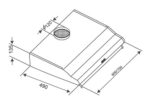 Bản vẽ kích thước Máy hút mùi CANZY CZ C506I 60cm cổ điển