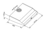 Bản vẽ kích thước Máy hút mùi CANZY CZ C507B 70cm cổ điển