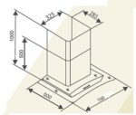 Bản vẽ kích thước Máy hút mùi CANZY CZ M6970 70cm kính cong
