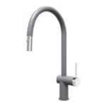 Vòi rửa bát KONOX RESTA GREY nóng lạnh rút dây