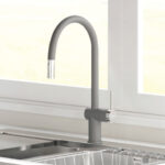 Vòi rửa bát KONOX RESTA GREY nóng lạnh rút dây 2