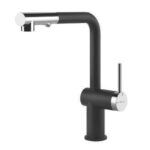 Vòi rửa bát KONOX STELLA Black nóng lạnh rút dây (1)