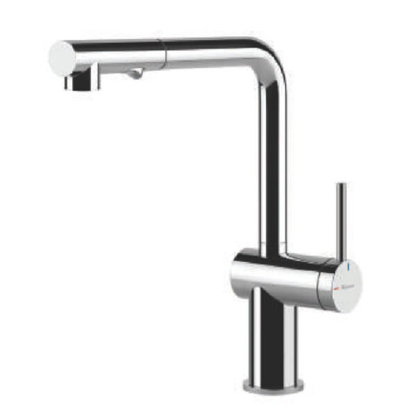 Vòi rửa bát KONOX STELLA Chrome nóng lạnh rút dây