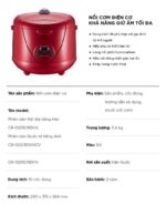 Nồi cơm điện cơ CUCKOO CR-1021 RDVNCV 1.8L - Ảnh 2
