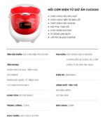 Nồi cơm điện tử CUCKOO CR-0365F RDWHVNCV 0.54L - Ảnh 2
