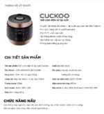 Nồi cơm điện tử CUCKOO CRP-QS1010FG BKPGIDBP 1.8L áp suất - Ảnh 3