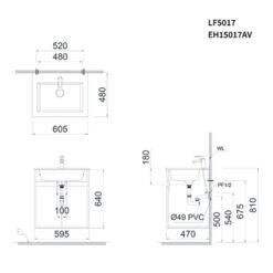 Bản-vẽ-kĩ-thuật-Tủ-lavabo-CAESAR-LF5017-EH15017AV