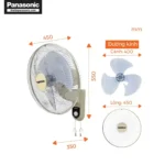 Quạt treo tường NANOCO NWF1611BE Beige - Ảnh 2