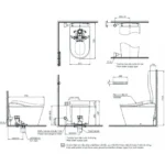 Bồn cầu thông minh TOTO CS911VT TCF87220GAA T53P100VR Neorest LS nắp rửa điện tử - Ảnh 3