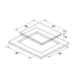 Bản vẽ kích thước Bếp từ ba HAFELE HC-I603B 536.61.791
