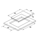 Bản vẽ kích thước Bếp từ đôi HAFELE HC-I302B 536.61.770 domino
