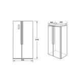 Bản vẽ kích thước TỦ LẠNH HAFELE HF-SB5321FB 534.14.021