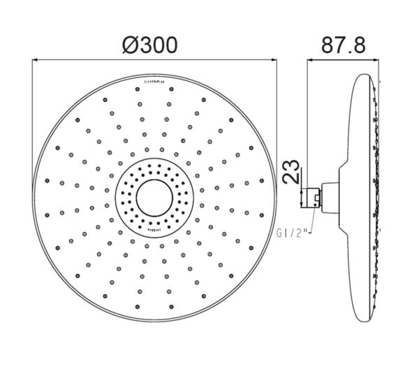 Bản vẽ kỹ thuật Bát sen âm tường American Standard WF-5146 1351460000