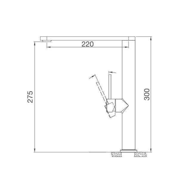 Bản vẽ kỹ thuật Vòi rửa bát MALLOCA K061 SS nóng lạnh