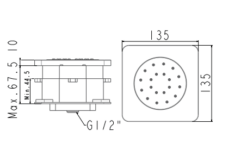 Bản vẽ kỹ thuật Vòi sen âm tường American Standard FFASS054 MB dòng EasySET