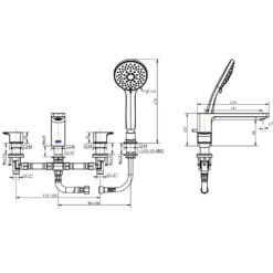 Bản-vẽ-kỹ-thuật-Vòi-sen-bồn-tắm-AMERICAN-STANDARD-WF-1300WS-Acacia-Evolution-4-lỗ-gắn-bồn