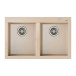 Chậu rửa bát đá Teka Forsquare 2B 790 Beige 115260016 dương bàn 2 hố
