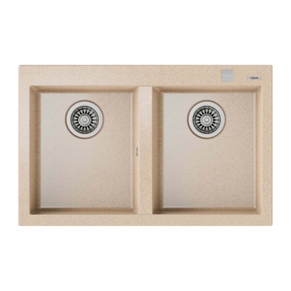 Chậu rửa bát đá Teka Forsquare 2B 790 TG 115260016 Beige dương bàn 2 hố