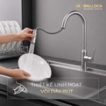 Vòi rửa bát MALLOCA K046SS nóng lạnh rút dây - Ảnh 3