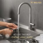 Vòi rửa bát MALLOCA K095SS nóng lạnh rút dây - Ảnh 5