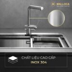 Vòi rửa bát MALLOCA K103SS nóng lạnh rút dây - Ảnh 4