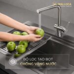 Vòi rửa bát MALLOCA K103SS nóng lạnh rút dây - Ảnh 5
