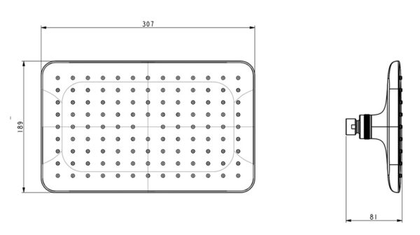 bản vẽ kích thước Bát sen âm tường AMERICAN STANDARD FFASS515HG Easyset