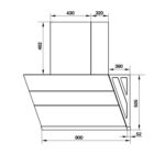 Máy hút mùi HAFELE HC-H902WC 538.81.742 90cm kính vát - Ảnh 2