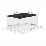 Bản vẽ kích thước Bếp từ đôi BLUEGER B300PRO