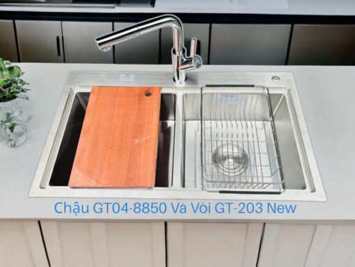 Chậu-rửa-bát-Gento-GT04-8850-Vòi-GT-203-NEW