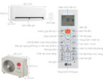 Bản vẽ kĩ thuật Điều Hòa LG Inverter V18WIN1 18000BTU 1 Chiều