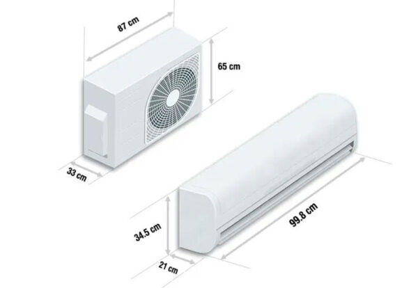 Bản vẽ kĩ thuật Điều Hòa LG Inverter V24API1 24000Btu 1 Chiều