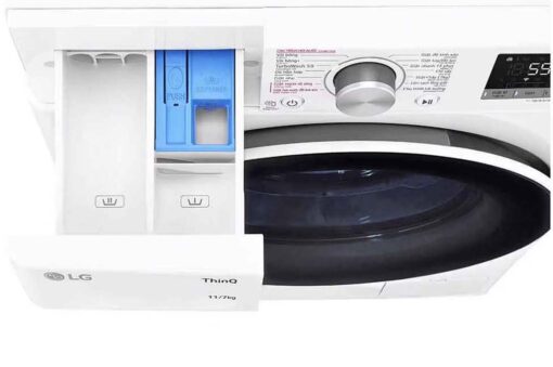 May giat say LG FV1411D4W giat 11Kg say 7Kg long ngang inverter 5