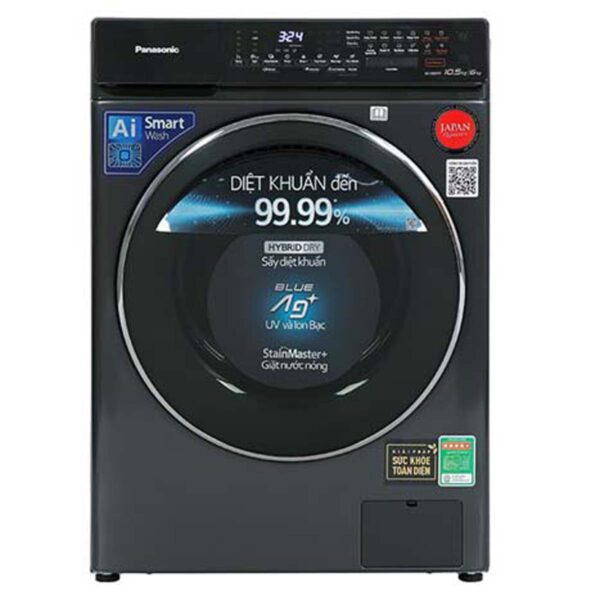 Máy giặt sấy Panasonic NA-S106FR1BV giặt 10Kg sấy 6Kg lồng ngang