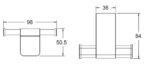 Bản vẽ kĩ thuật Móc áo American Standard K-1381CS Dòng Acacia E