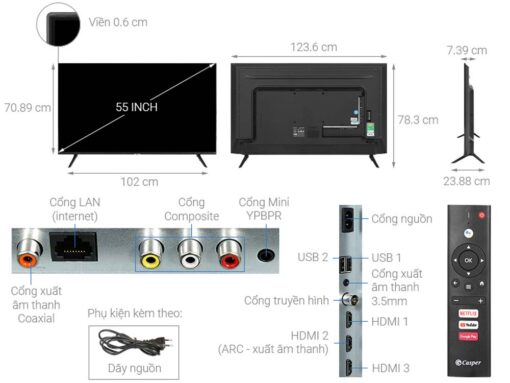 Tivi Casper 55UGA610 55 inch 4K Smart22