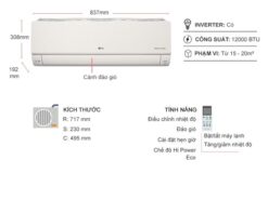 Điều Hòa LG Inverter V13APIB 12000Btu 1 Chiều