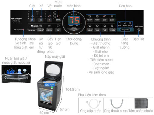 thong so ky thuat May giat Panasonic NA FD10AR1BV 10.5Kg long dung inverter