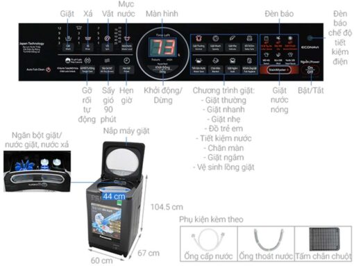 thong so ky thuat May giat Panasonic NA FD10VR1BV 10.5Kg long dung inverter