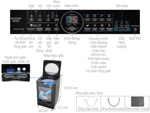 thong so ky thuat May giat Panasonic NA FD11AR1BV 11.5Kg long dung inverter