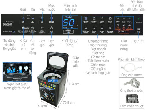 thong so ky thuat May giat Panasonic NA FD14V1BRV 14Kg long dung inverter