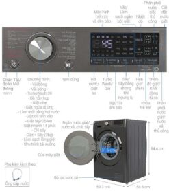 thong so ky thuat May giat say LG FV1412H3BA 12Kg 7Kg long ngang inverter