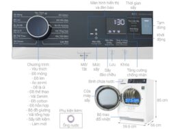 thong so ky thuat May say quan ao Electrolux EDH804H5WB 8Kg
