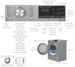 thong so ky thuat May say quan ao LG DVHP50P 10.5Kg inverter