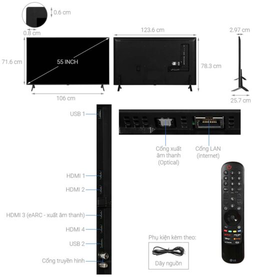 thong so ky thuat Tivi LG 55QNED80SRA 55 inch 4K QNED Smart