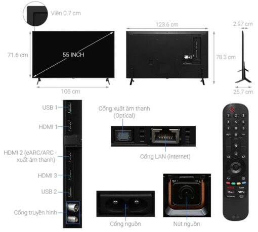 thong so ky thuat Tivi LG 55QNED80TSA 55 inch 4K QNED Smart