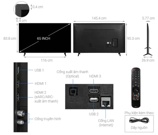 thong so ky thuat Tivi LG 65UR7550PSC 65 inch 4K LED Smart